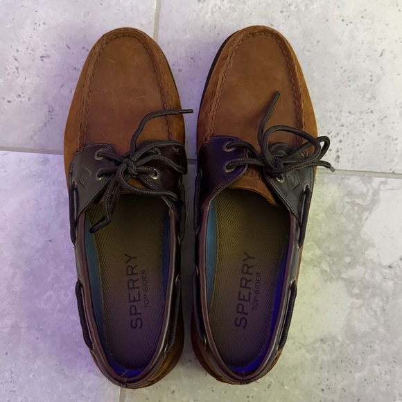 Sperry Top-Sider Leeward 2 Eye Boat Shoe Brown Buck 0777896 US Men's 10 - Picture 7 of 8